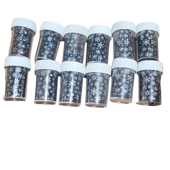 Holographic Christmas Snowflake Nail Art Stickers Xmas Nail Foils - Picture 6 of 6